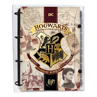 Fichário Universitario Harry Potter Com 192 Folhas Decoradas