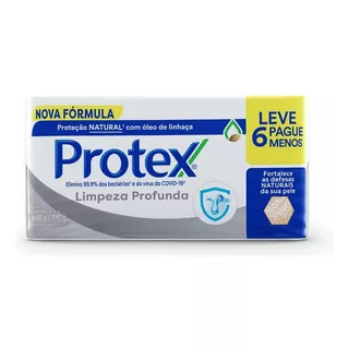 Sabonete Em Barra Protex Limpeza Profunda 85g 6 Unidades