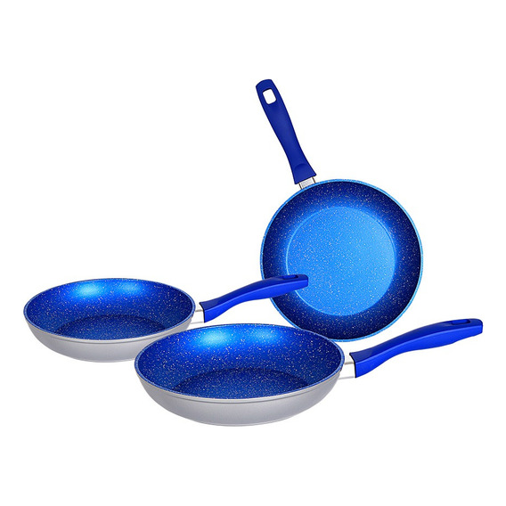 Juego De 3 Sartenes De Zafiro 20, 24, 28 Cms Flavor Pan 