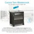 Cocina Tem Mastercook glp color negro con puerta con visor