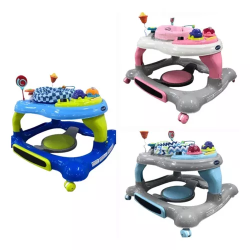 Andador para bebe 4 en 1 con asiento giratorio saltarin oran FIRST TOY