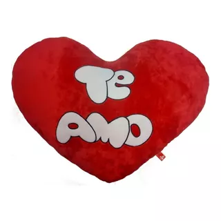 Almohadón Peluche Corazón Te Amo 70 Cm Importado