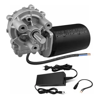 Motor Dc 12v Com Redução 40rpm Motoredutor + Fonte 12v