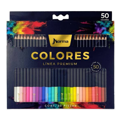 Lapices De Colores Norma Línea Premium 50 Piezas