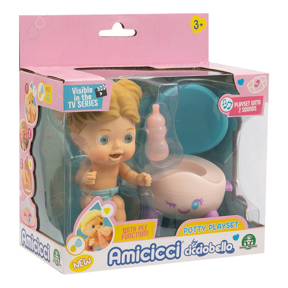 Amicicci Mini Bebe Blandito C/sonido Y Mamadera Int Amc01000