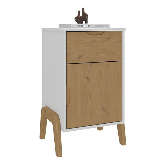 Mesa De Luz 1 Cajon 1 Puerta Sommier Madera V Dormitorio Lcm