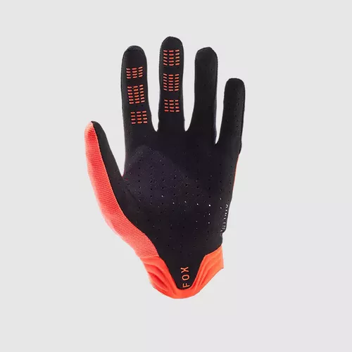 Guantes motocross fox airline color naranja