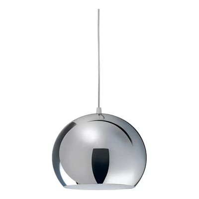 Colgante 1 Luz Cromo 15cm Iluminación Moderna Deco Apto Led Cromo