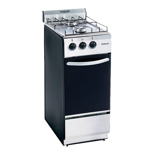 Cocina Martiri Kitchenette Inox a gas 2 hornallas  acero-inoxidable puerta con visor 50L