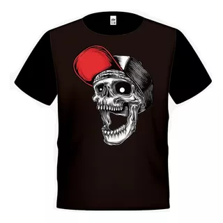 Playera Estampada Calavera 1/2 Full Print. Pl-0919-18