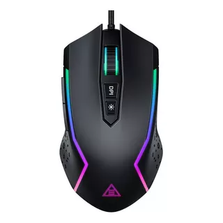 Mouse Gamer Eksa Em100 Rgb 8000 Dpi 7 Botões Preto