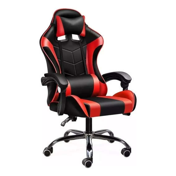 Silla Gamer De Cuero Reclinable Ergonómica Con Masajeador