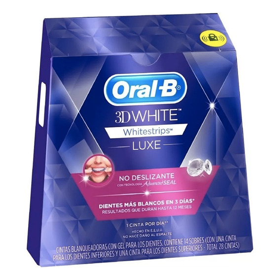 14 Sobres Tiras Blanqueador Oral-b Whitestrips Advanced Seal