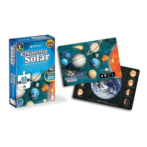 Puzzle Ronda Sistema Solar Educativo Con 63 Piezas