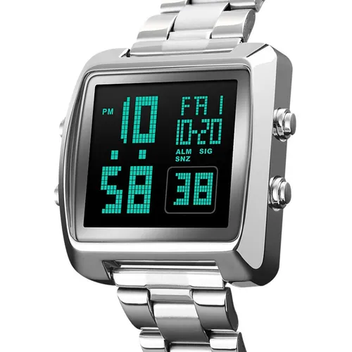 Reloj Hombre Skmei 1369 Acero Alarma Cronometro Elegante Color de