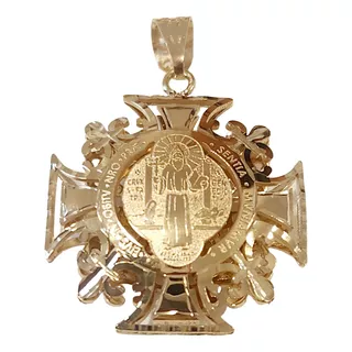 Medalha Cruz De Sao Bento Ouro  18k Amarelo 