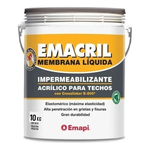 Emacril Impermeable X 10/ Protección De Superficie Pdm Color Blanco