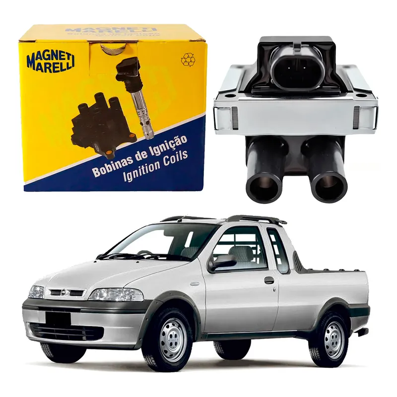 Bobina Ignição Marelli Fiat Strada 1.5 8v Gas 2001 A 2004