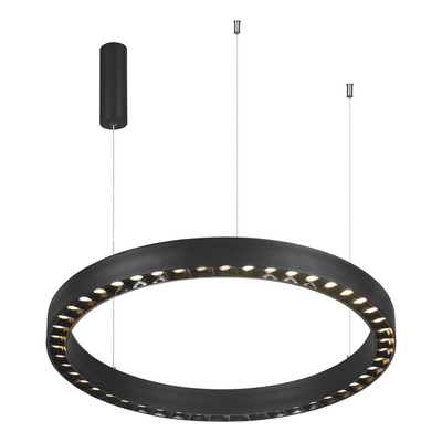 Colgante Led Optico Krone Negro 48w Dimer Deco Moderno Lk Negro