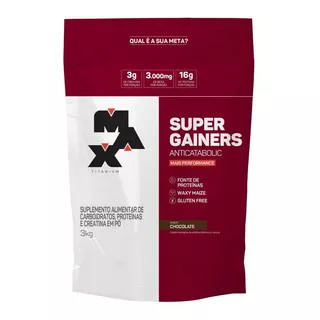 Super Gainers Anticatabolic 3kg Max Titanium Sabor Chocolate