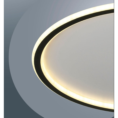Plafon Led Moderno Borde Negro Redondo L9160 40cm Mks 