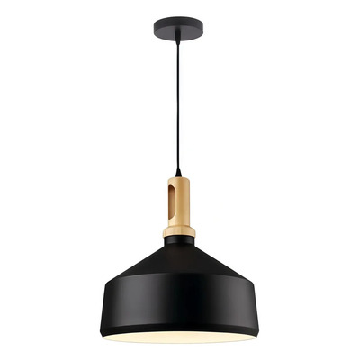 Colgante 1 Luz Siena 2 Negro Apto Led E27 Deco Luz Desing Negro