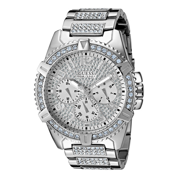 Reloj De Pulsera Guess Crystal De Acero Inoxidable