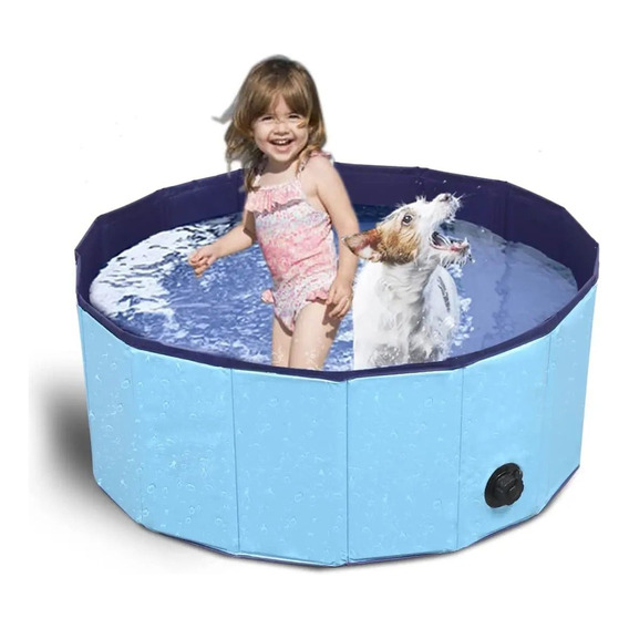 Alberca Piscina Para Perro Mascotas Y Niños Plegable 80x30cm