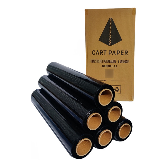 Film Stretch Alusa Negro Caja 6 Rollos 220m / Cart Paper