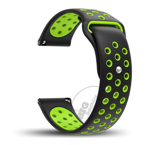 Malla Reloj Smartwatch Con Perno De 20mm Facil De Colocar Ancho 20 mm Color Verde/Negro