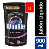 Jabón Líquido Woolite Ropa Oscura Repuesto 900ml X 6 Uni.