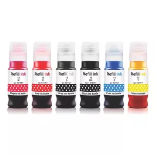 Kit 6 Botella Tinta Compatible Con Gi-13 Para Pixma G510 G61