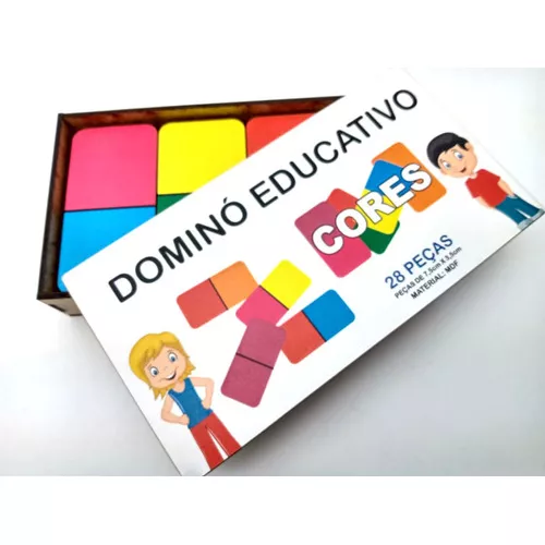 Dominó Jogo Educativo Pedagógico Mdf Tradicional 28pcs Mega Impress - MEGA  IMPRESS - Papelaria, Copos Personalizados, Gráfica Rápida e Muiiito mais