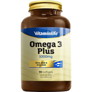 Omega 3 Plus 90 Cápsulas - Vitaminlife
