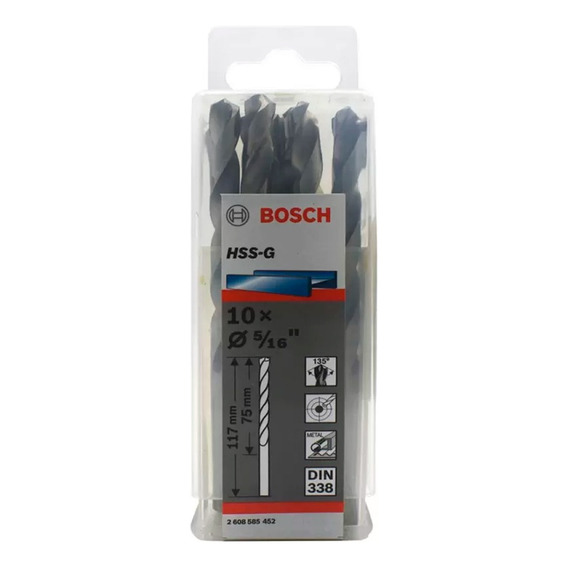 Bosch Broca Metal Hss-g X10u 7.9mm 5/16 