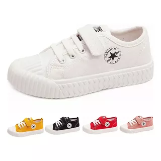 Tenis Casuales Niña Niño Varios Colores Tallas 16 A 22 Lona