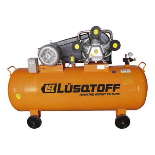 Compresor de aire eléctrico Lüsqtoff LC-105002 trifásico 500L 10hp 380V 50Hz naranja