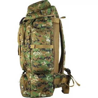 Mochila Tática Em Poliéster Camuflada 70litros Verde Mormaii Desenho Do Tecido Camuflado