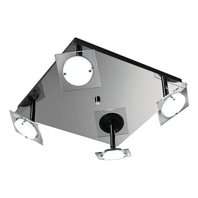Plafon Led 4 Luces Sun Moderno Cabezal Móvil 40w Potencia  Cromo/neutro Neutro