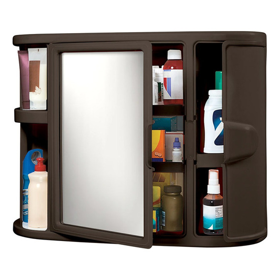 Gabinete Para Baño Con Espejo Wengue Rimax