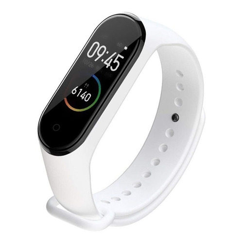 Smartband Nictom Deportiva NT03 0.96" caja  negra, malla  blanca de  silicona NT03