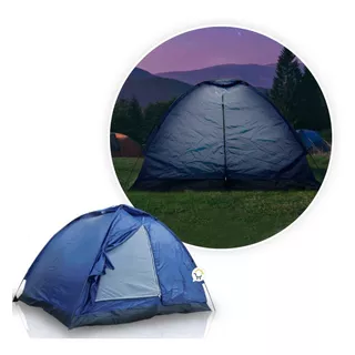 Carpa Camping Semi Impermeable 4 Personas Armable Colores