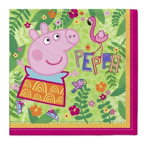 Servilletas Para Cumpleaños Peppa Pig 12 Unidades Glam