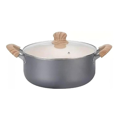 Cacerola Antiadherente Ceramica Gris Hudson Cocina 20cm Zztt