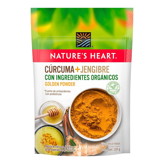 Nature's Heart golden powder 100g mezcla de cúrcuma y jengibre