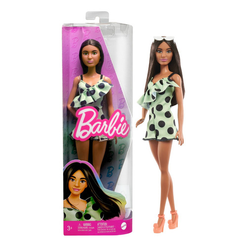 Barbie Fashionista Muñeca Conjunto Verde Con Puntos