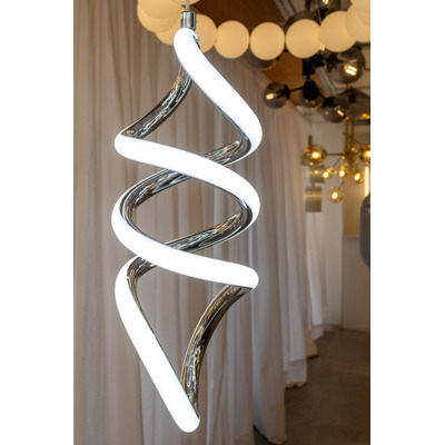 Colgante Led Gaudi 15w Led Cromo Deco Moderno Cie