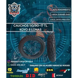 Caucho 110/90-17 Tl Koyo 8 Lonas 