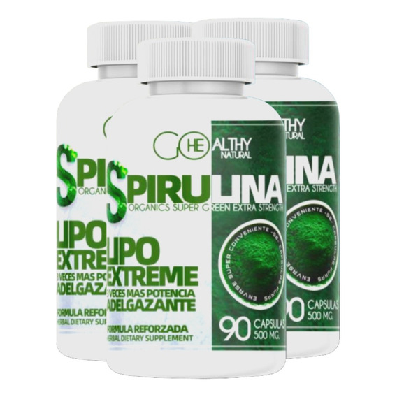 Baja De Peso Ya!! Pack, 3 Espirulina, Envió Gratis.