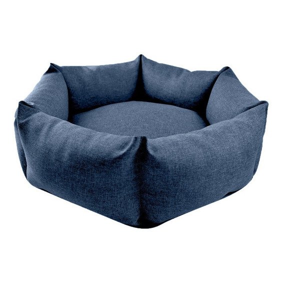 Cama Para Mascotas Cómoda Y Resistente Mediana Color Azul marino